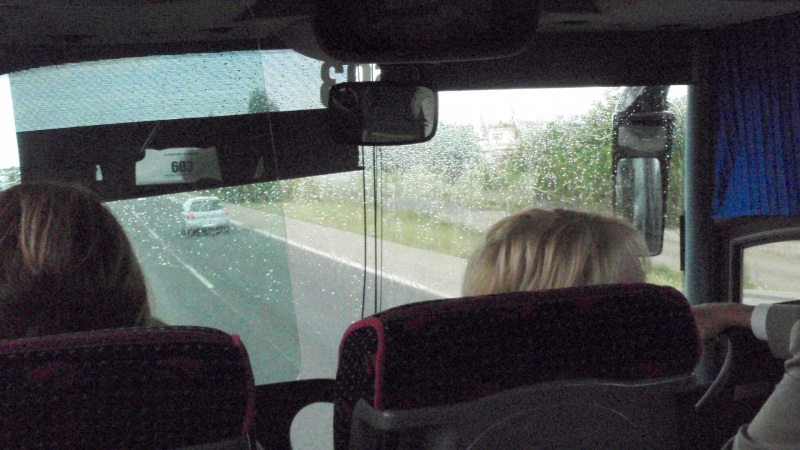 April 2009: Oh no! The rain in Spain falls mainly on the windscreen pane. (It did not last...)