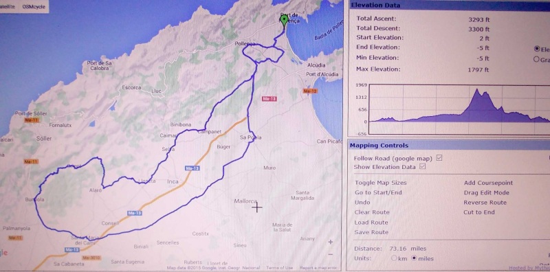 The classic Orient valley loop. Clockwise - a gorgeous climb, then a swooping, fast descent to Alaro.